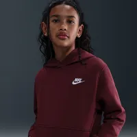 Nike Sportswear Club Fleece Big детские Pullover Толстовка с капюшоном цвет красный