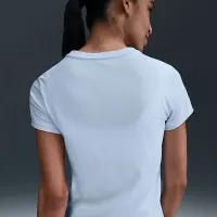 Nike Sportswear Chill Knit женская Slim Cropped футболка синий
