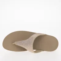 Japonki FitFlop Lulu Crystal Embellished Toe-Post босоніжки EC5-A94 - Бежевий