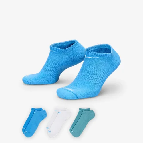 Nike Everyday Plus Cushion тренувальні No-Show шкарпетки (3 пар) різнокольорові