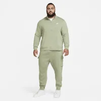 Nike Sportswear Club мужские Brushed-Back 1/2-Zip Pullover цвет зеленый