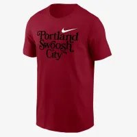 Nike Swoosh Cities Portland мужские Short-Sleeve футболка цвет красный