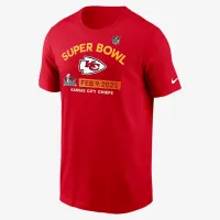 Kansas City Chiefs Super Bowl LIX Bound Team Logo мужские Nike NFL футболка цвет красный
