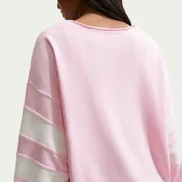 Nike Sportswear Club Fleece женская оверсайз V-Neck свитшот Pink