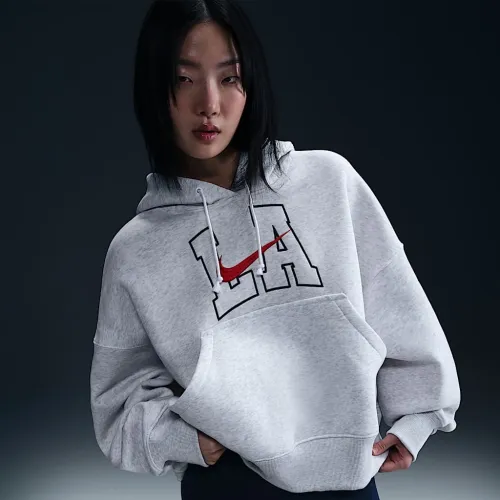 Nike Sportswear Phoenix Fleece жіноча Over-оверсайз Толстовка з капюшоном колір коричневий