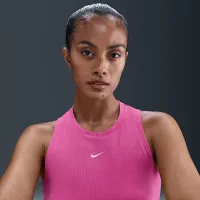 Nike Sportswear Chill Knit женская Tight Cropped Mini-Rib Tank Top Pink