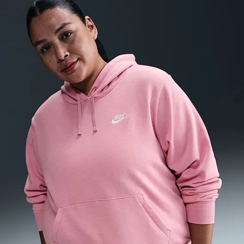 Nike Sportswear Club Fleece женская Pullover Толстовка с капюшоном (большие размеры) Pink