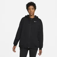 Nike Sportswear женская оверсайз Jersey Full-Zip Толстовка с капюшоном цвет черный