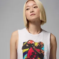 Nike Jordan жіноча Sleeveless Graphic футболка колір коричневий