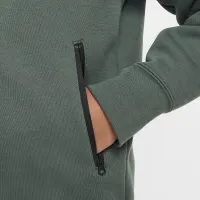 Nike Sportswear Tech Fleece Big детские (Girls') Full-Zip Толстовка с капюшоном цвет зеленый