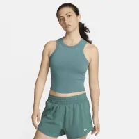 Nike One Fitted женская Dri-FIT Cropped Tank Top цвет зеленый