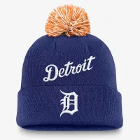 Detroit Tigers Peak чоловічі Nike MLB Cuffed Pom Beanie блакитний