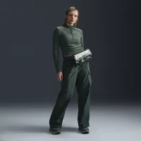 Nike Sportswear Phoenix Plush женская Slim Long-Sleeve Cozy Fleece 1/2-Zip Top цвет зеленый