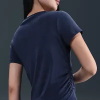 Nike Sportswear Chill Knit жіноча Tight Short-Sleeve Mock-Neck Top блакитний