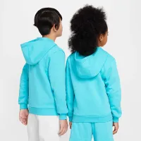 Nike Sportswear Club Fleece Big детские Full-Zip Толстовка с капюшоном цвет зеленый