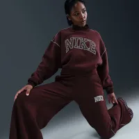Nike Sportswear Phoenix Fleece жіноча Wide-Leg Sweatpants колір червоний