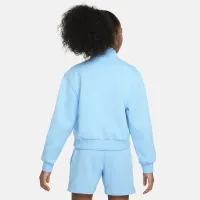 Nike Sportswear Club Fleece Big дитячі (Girls') 1/2-Zip Long-Sleeve Top блакитний