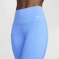 Nike Universa жіноча Medium-Support З високою талією 7/8 лосіни з кишенямиблакитний
