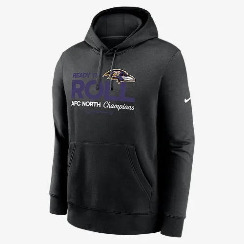 Baltimore Ravens 2024 AFC North Champions Trophy Collection чоловічі Nike NFL Pullover Толстовка з капюшоном колір чорний
