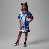 Nike Jordan Big детские Brooklyn Poolside Костюм синий