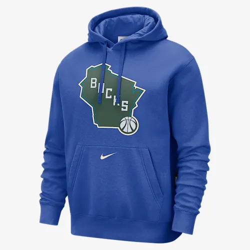 Milwaukee Bucks Club City Edition чоловічі Nike NBA Fleece Pullover Толстовка з капюшоном блакитний