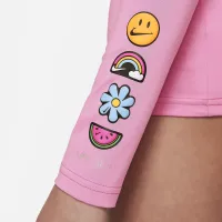 Nike Swim Charms Big детские (Girls') Long-Sleeve Hydroguard Pink