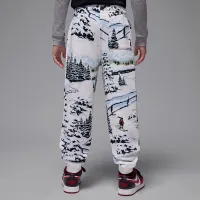 Nike Jordan Brooklyn Fleece Big дитячі Holiday Pants колір білий