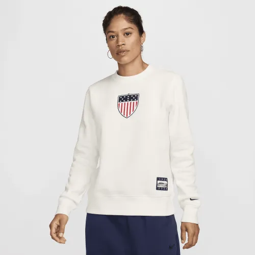 Team USA Phoenix Fleece женская Nike Crew-Neck свитшот цвет белый