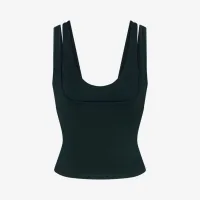 NikeSKIMS Matte женская Double-Strap Scoop Tank Top цвет зеленый