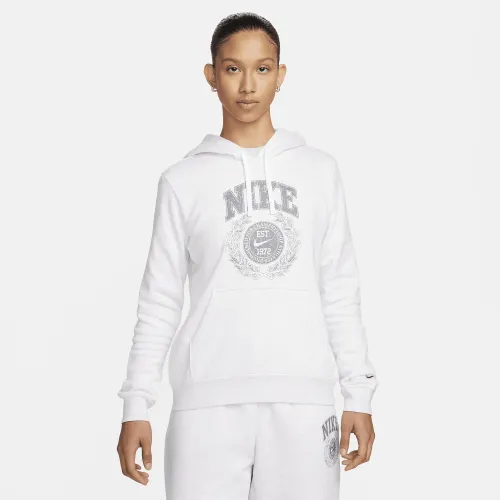 Nike Sportswear Club Fleece женская Толстовка с капюшоном цвет коричневый
