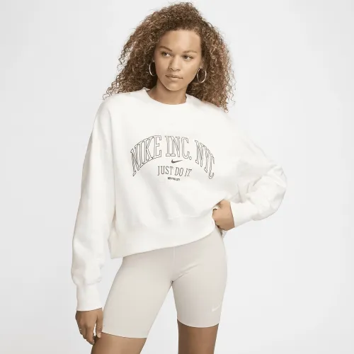 Nike Sportswear Phoenix Fleece женская Over-оверсайз Crew-Neck Graphic свитшот цвет белый