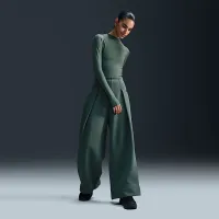 Nike Sportswear Tech Fleece женская С высокой Талией Pleated Pants цвет зеленый
