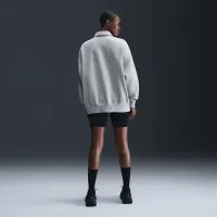Nike Sportswear Phoenix Fleece женская оверсайз 1/4-Zip Polo цвет серый