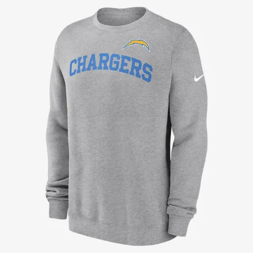 Los Angeles Chargers Club чоловічі Nike NFL Pullover Crew колір сірий