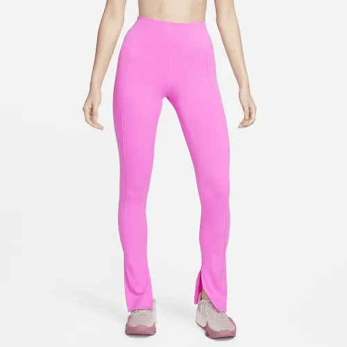 Nike One женская С высокой Талией Full-Length Split-Hem лосины Pink