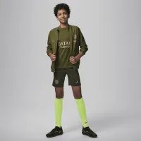 Nike Paris Saint-Germain Strike Fourth Big детские Jordan Dri-FIT Soccer Knit Top цвет зеленый
