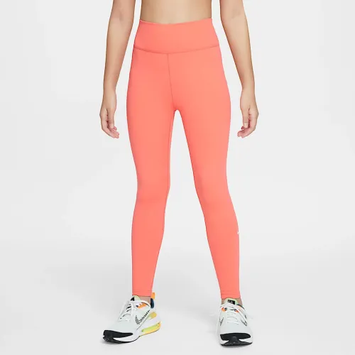 Nike One Big дитячі (Girls') Dri-FIT З високою талією лосіни Orange
