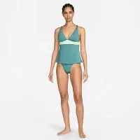 Nike Swim Essential женская V-Neck Tankini Top цвет зеленый