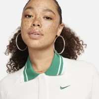 Nike Sportswear Collection жіноча Cropped Long-Sleeve Polo колір білий