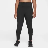 Nike One Big дитячі (Girls') Dri-FIT З високою талією лосіни (Extended Size) колір чорний
