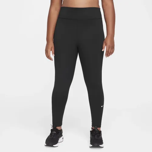 Nike One Big дитячі (Girls') Dri-FIT З високою талією лосіни (Extended Size) колір чорний