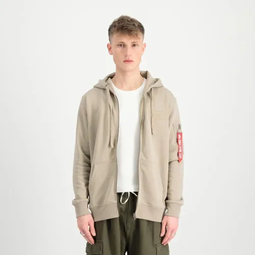 Кофта/футболка Alpha Industries Back Print Zip Толстовка з капюшоном 128342679 - бежева