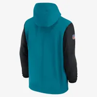 Jacksonville Jaguars Sideline Pre-Game Player чоловічі Nike NFL 1/2-Zip Hooded Куртка колір зелений