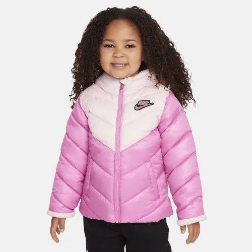 Nike Colorblock Chevron Puffer Куртка Toddler Куртка Pink