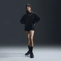 Nike Sportswear Phoenix Fleece женская оверсайз Crew-Neck свитшот цвет черный