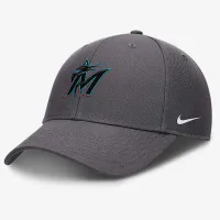 Miami Marlins Club мужские Nike Dri-FIT MLB Adjustable Hat цвет серый