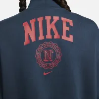 Nike Sportswear Phoenix Fleece Heritage женская оверсайз 1/2-Zip Crop свитшот синий