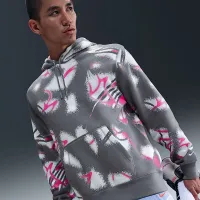 Nike Ja мужские Club Fleece Pullover Толстовка с капюшоном цвет серый