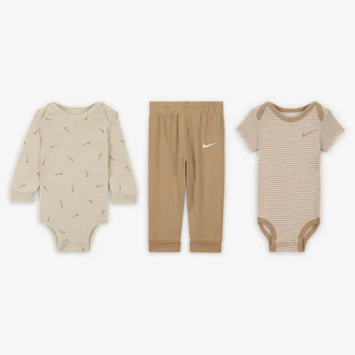 Nike Baby Essentials Baby (0-9M) 3-Piece Bodysuit набор цвет коричневый