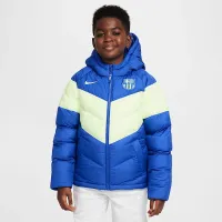 FC Barcelona Third Big детские Nike Soccer Synthetic-Fill Hooded Куртка синий